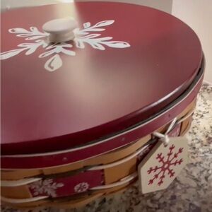 Longaberger Holiday Hostess™ Large “Falling Snow” Basket | 2010 | Complete Set